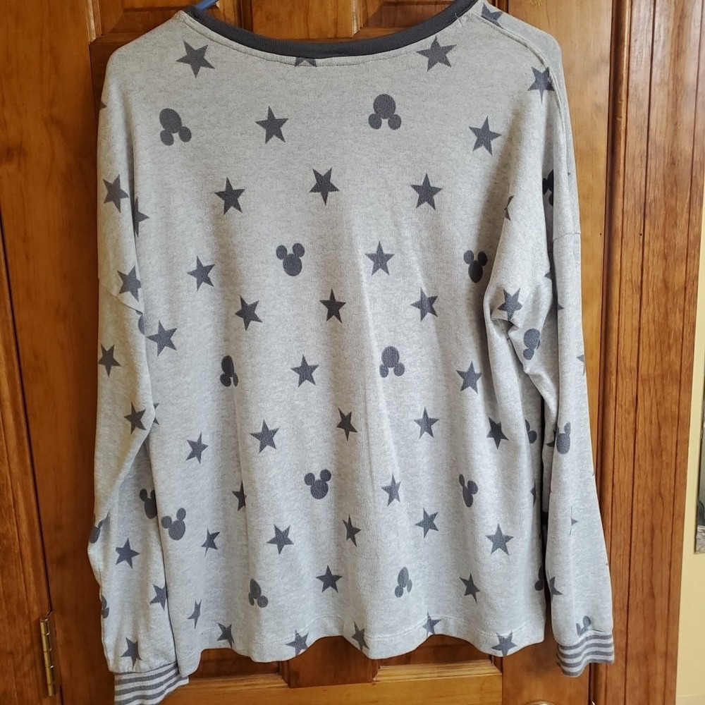 Disney Mickey Mouse Womens Grey 2PC Pajama Set Size M Sleepwear - Picture 7 of 15